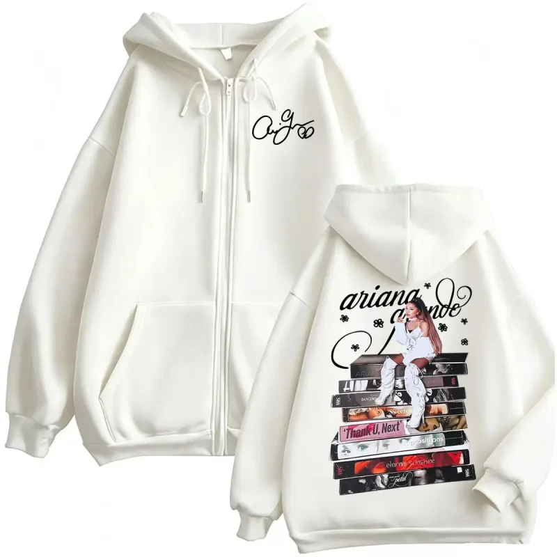 Ariana Grande Eternal Sunshine Album Cover Zip Up Hoodies Men Women Harajuku Classic Jacket Sweatshirt Cozy Casual Zipper Hoodie — image 7