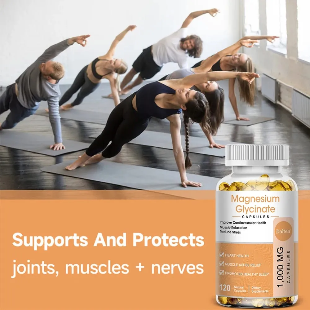 Suplemento de glicinato de magnésio com vitaminas para promover o sono natural, reduzir o estresse e a ansiedade e apoiar a saúde óssea — image 3
