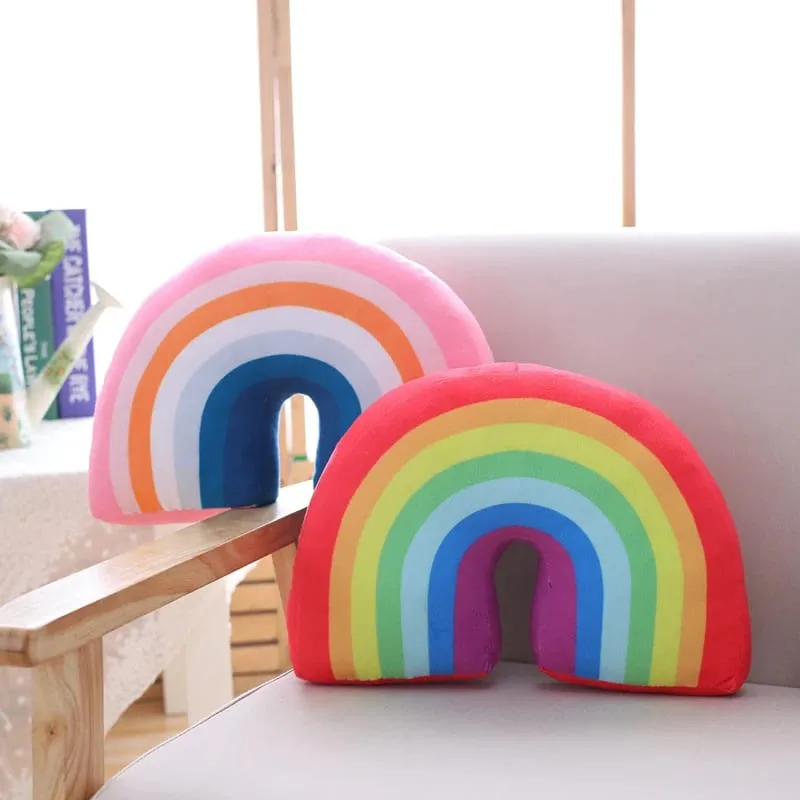 Fantastic Star Cloud Moon Rainbow Plush Pillow Stuffed Sky Natural Cushion Yellow Pink Blue Shy Emotion Plushie Decoration Gift — image 6