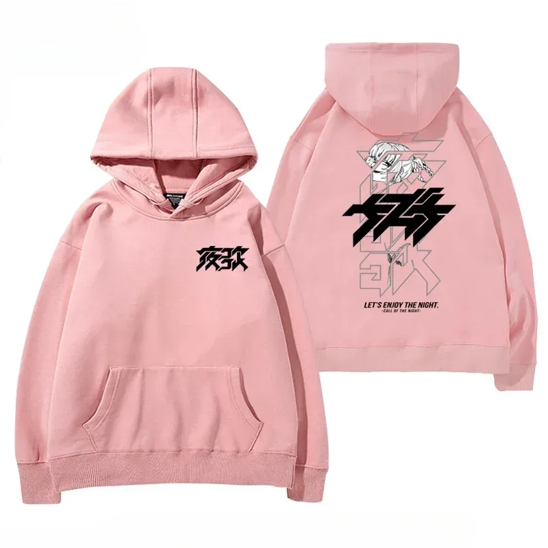 Y2K Anime CALL OF THE NIGHT Nazuna Nanakusa Grappige Hoodie Hip Hop Grafische Sweatshirts Poleron Hombre Streetwear Harajuku Tracksui