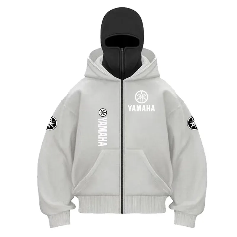 Yamaha Logo gedruckt Baumwolle Radfahren Maske Reißverschluss Hoodie Männer und Frauen Herbst und Winter neue Stil Mode lässig Retro Radfahren Jer