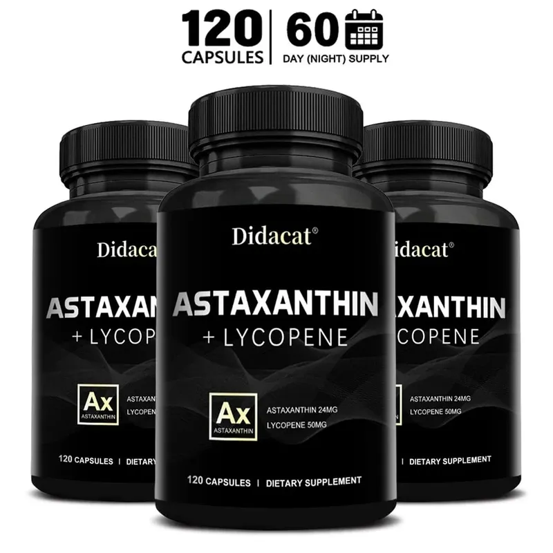 Icelandic Astaxanthin 24mg + Lycopene 50mg Heart Brain Joint Immune Antioxidant Dietary Supplement - 120 Capsules — image 8