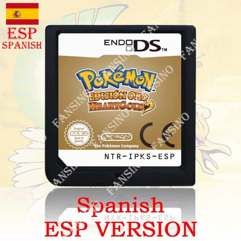 (미국 EUR AUS NOE ESP FRA ITA) 포켓몬 HeartGold SoulSilver 버전 고품질 정통 1:1 복제 DS 비디오 게임 카트리지 — image 14