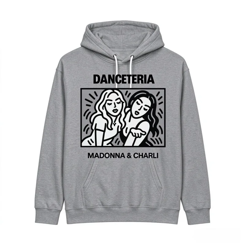 2026 Madonna Charli XCX Danceteria Толстовка с рисунком и графическим принтом, пуловер унисекс, толстовка с капюшоном, повседневные топы для поклонников поп-музыки — image 2