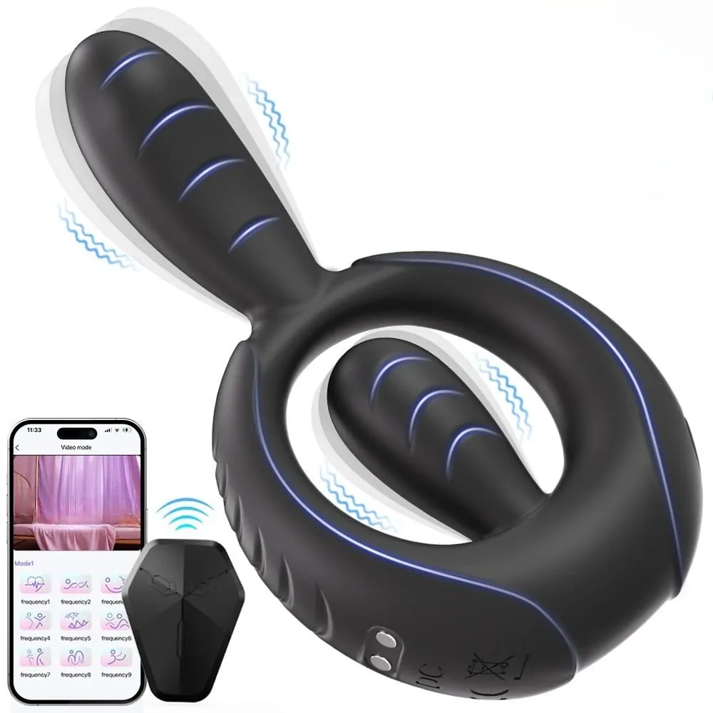 Vibrating Cock Ring Vibrator 10 Modes Tapping Flapping Penis Ring Clitoral Stimulator Delay Ejaculation Sex Toy for Men Women — image 1