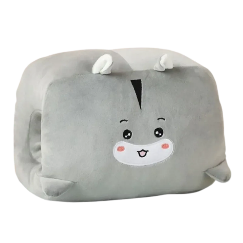 Criativo brinquedo de pelúcia mão mais quente travesseiro de pelúcia super macio manter quente escritório nap travesseiro animal dos desenhos animados brinquedo de pelúcia escritório