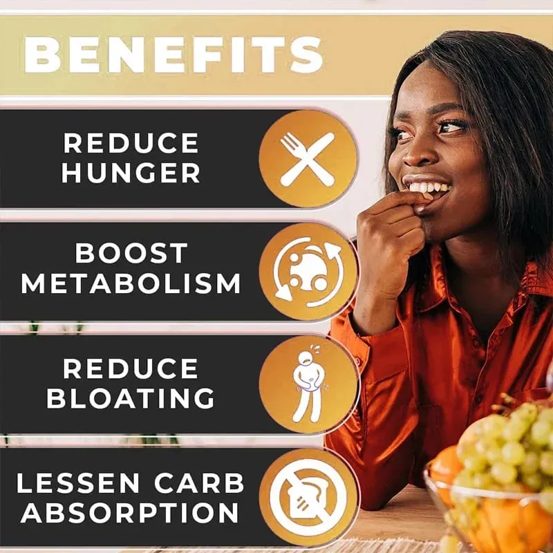 Daitea Appetite Control Capsules - Organic Vitamin C Metabolism Weight Management Powerful Calorie Suppressant