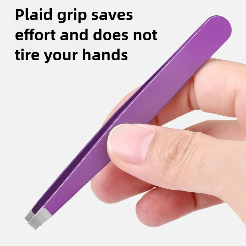 Stainless Steel Eyelash Tweezers 4 Pcs Can Precisely Facial Hair and Debris Makeup Tools Comes with a Folding Bag — image 5