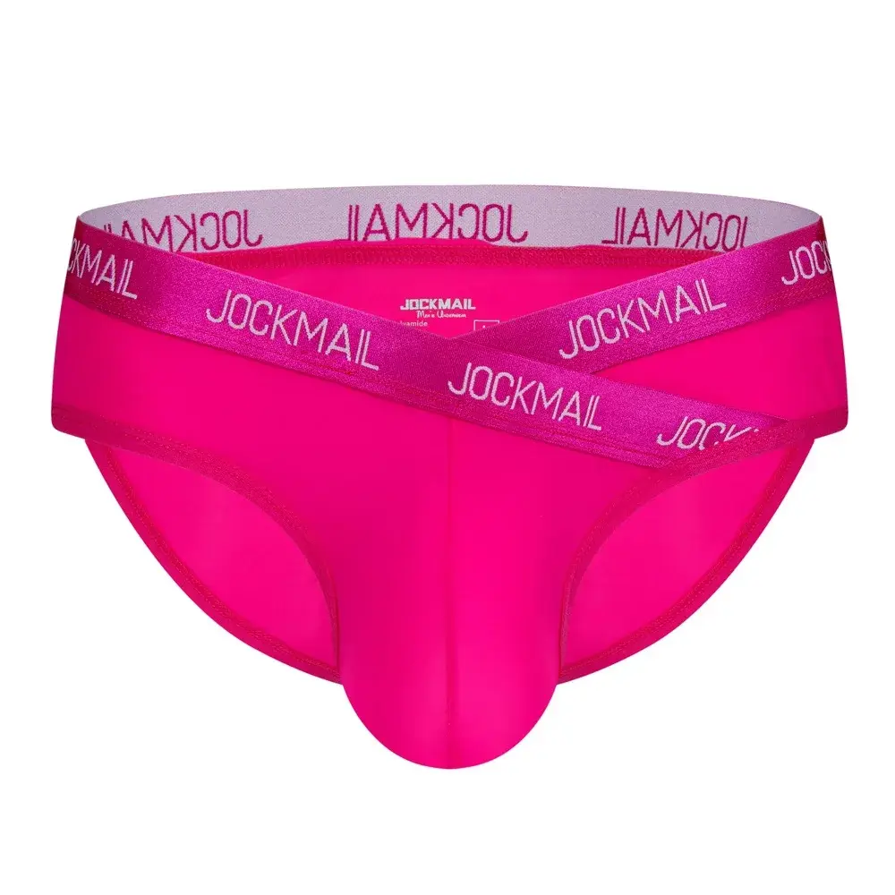 Jockmail Herr Underkläder Låg midja Sexig Brev Sport Andas Sommar Ice Silk Trosor Stor väska Nylon Enfärgad Man Trosor — image 3