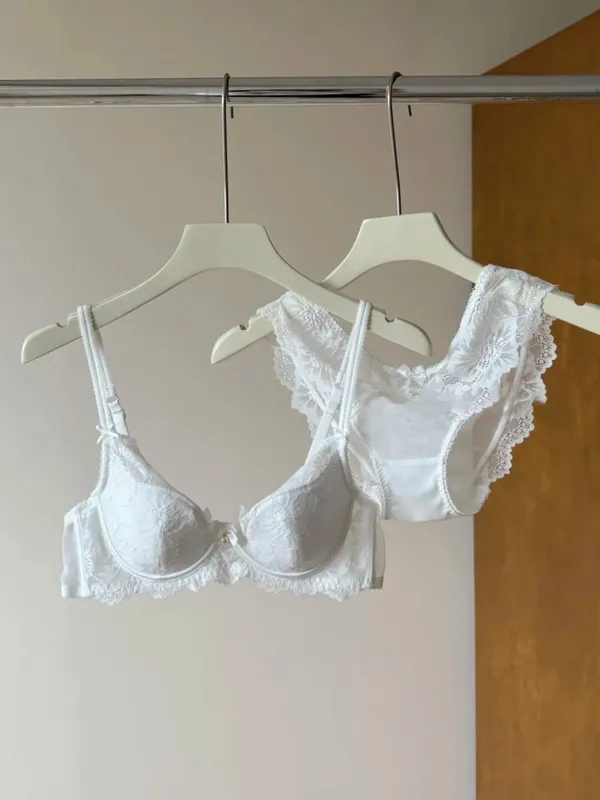 パープルレースブラジャー女性フレンチセクシーな刺繍ソフトアンダーワイヤーミニマイザープッシュアップ抗たるみランジェリーブラジャー 32‑38 — image 12