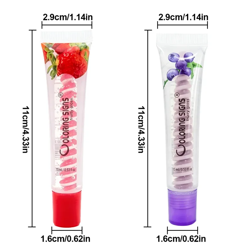 Trái Cây Son Bóng Dâu Việt Quất Sáng Bóng Dầu Môi Dưỡng Ẩm Plumping Lắc Chân Nữ Trang Điểm Môi Dưỡng Son MôiDành Cho Bé Gái — image 7