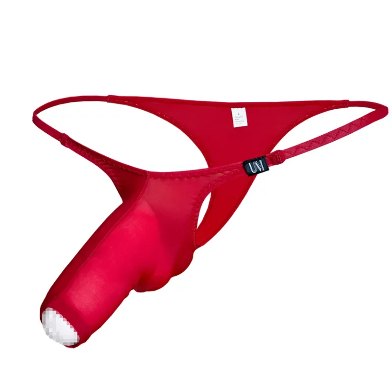 Sissy szexi férfi hosszú ujjú, nyitott ágyéki bikini, puha sztreccs, elválasztott tasak, légáteresztő alvási nappali alsónemű — image 3