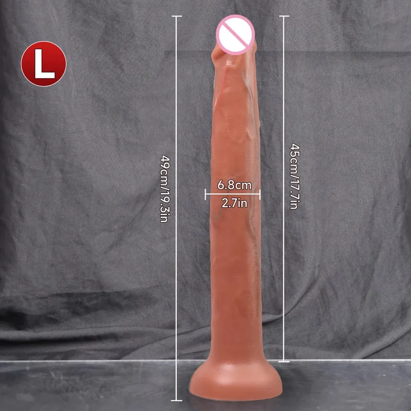 Long Dildo Realistic Snake Shape Single Layer Silicone Big Penis Soft Anal Sex Toys Suction Cup Dick for Women G-spot Orgasm 18+ — image 11