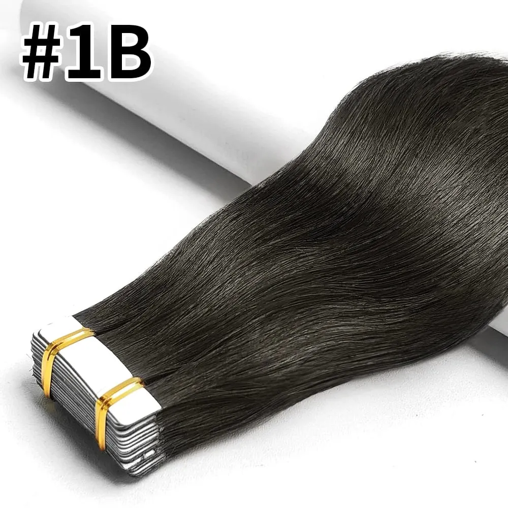 Highlight #4/27 Straight Tape In Hair Extensions 100% Human Hair Skin Weft Invisiable Tape In Human Hair Extensions 20/40/60pcs — image 9
