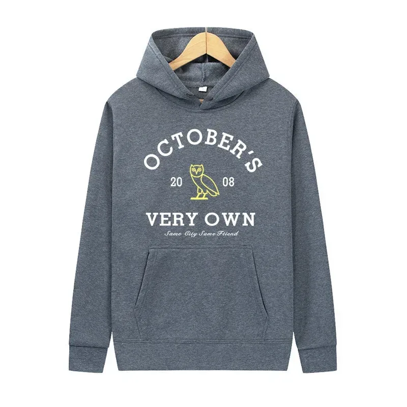 October's Very Own Owl Print Hoodie Unisex Men Women Casual Pullover Long Sleeve Streetwear Fleece Hooded Sweatshirt With Pocket — image 10