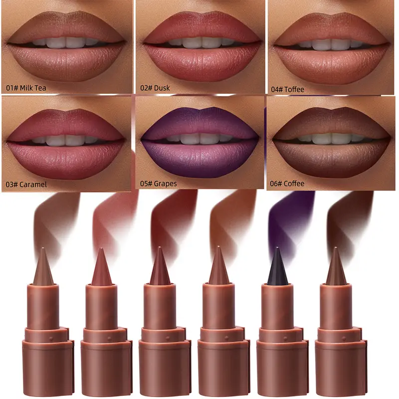 Lakerain Lip Liner Matte Zwart Bruin Fluwelen Lippenstift Waterdicht Niet Kleverig Contouring Tint Lipliner Crayon Lip Makeup — image 2