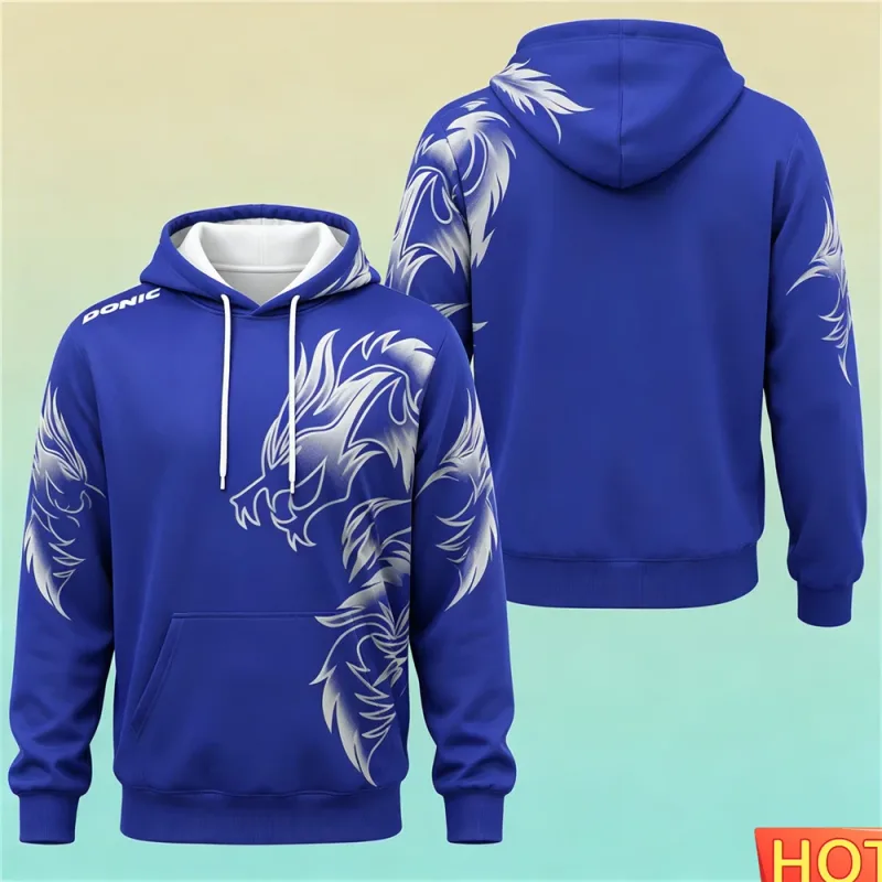 Autumn/Winter Men's Sports Hoodie Table Tennis Men's women's Hoodies Polyester Breathable Men Hoodeds Sweatshirt Sportswear tops — image 5