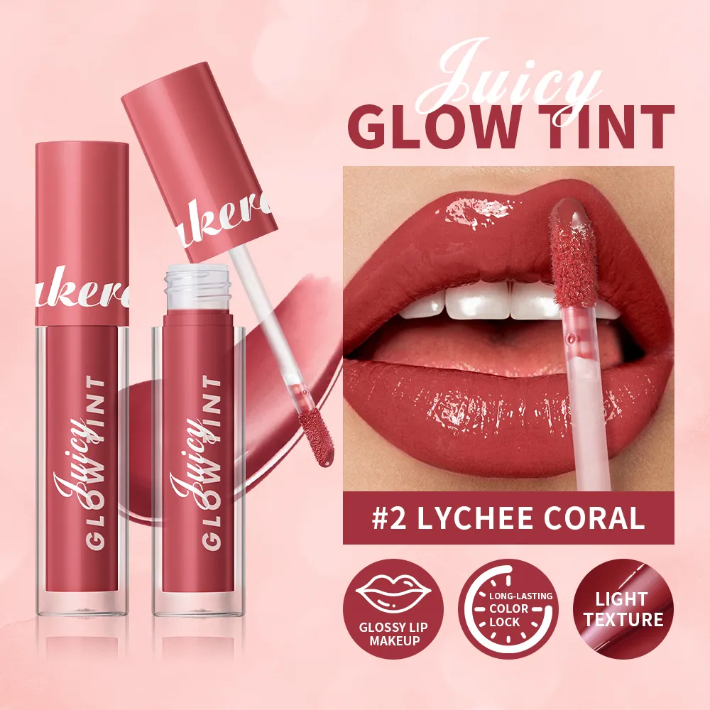 Juicy Glow Lip Tint Mirror Shine Lip Gloss Idratazione profonda Idratante rugiadoso a lunga durata Trucco per labbra colorato ad alta lucentezza non appiccicoso — image 3