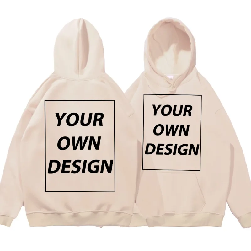Cetakan DIY Tersuai Lelaki Wanita Hoodies Musim Gugur Musim Sejuk Kasual Pullover Klasik Pakaian Jalanan Selesa Mudah Pakaian Sukan Lembut Hangat