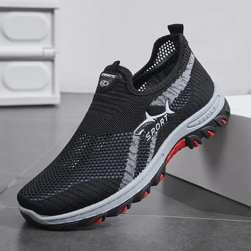 2026 Breathable Hiking Shoes Men Air Mesh Casual Sneakers For Outdoor Lightweight Casual Shoes Men New Fashion Walking Shoes