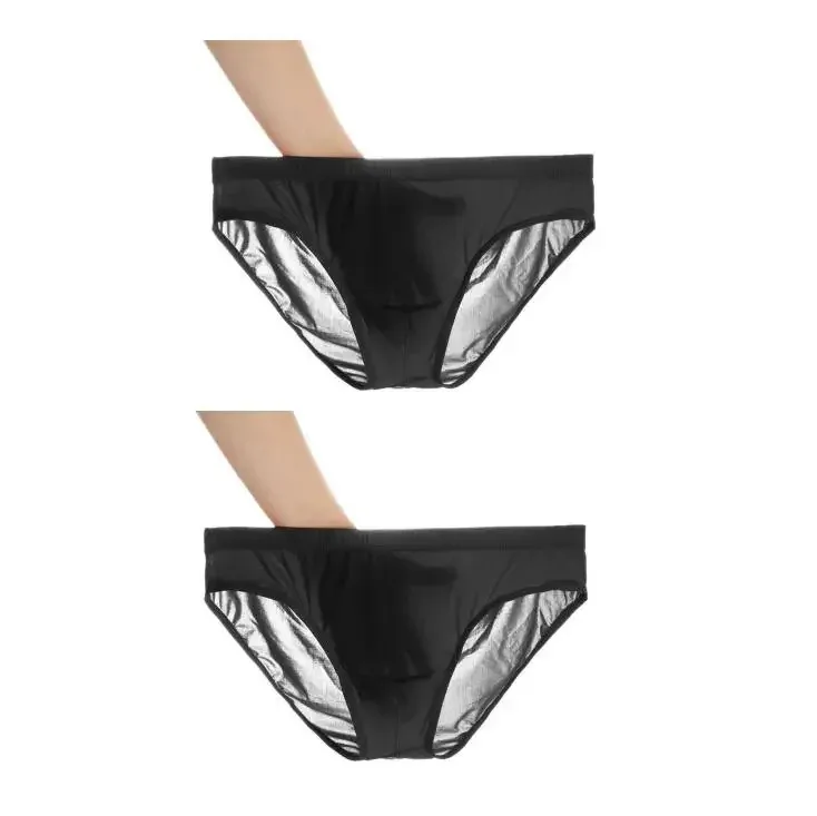 2PCS 울트라 얇은 얼음 실크 팬티 남자 플러스 사이즈 M-4XL 솔리드 컬러 청소년 반투명 낮은 허리 통기성 섹시한 남성 팬티 — image 20