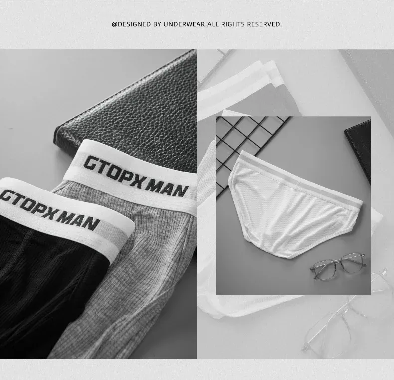 3Pack Summer Single Layer Mens Underwear Low Rise Briefs for Men Elastic Comfort Fit Underpanties Ropa Interior Hombre — image 13