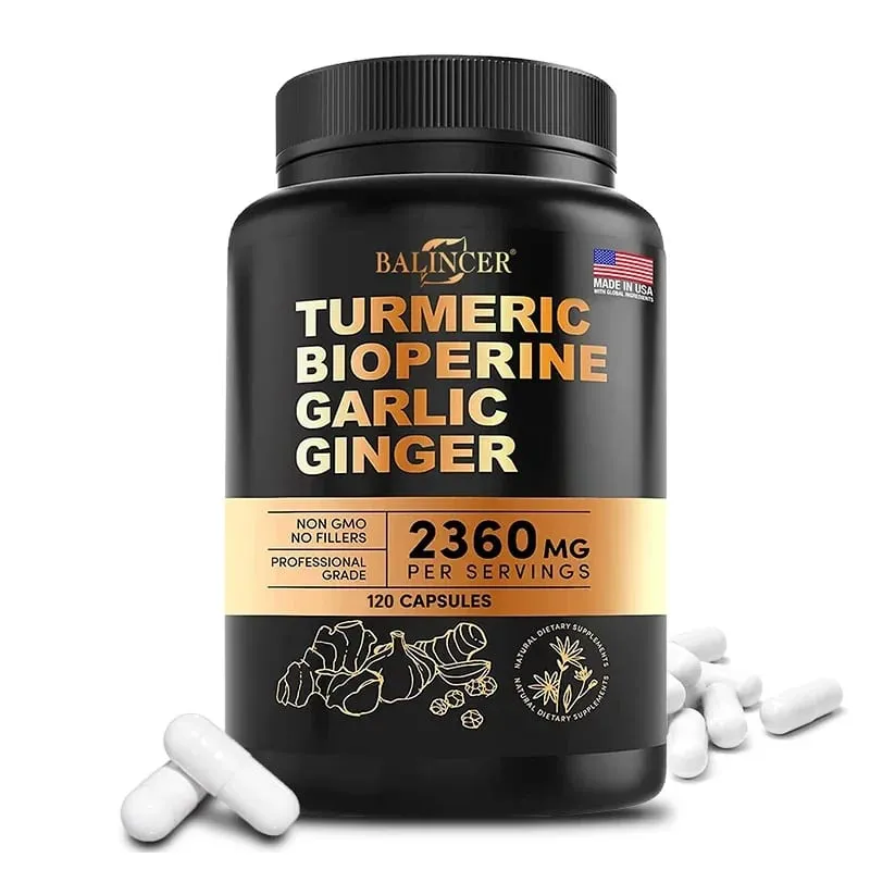 Curcumine de curcuma avec poivre noir pour une absorption optimale Meilleur supplément végétalien pour le soutien des articulations
