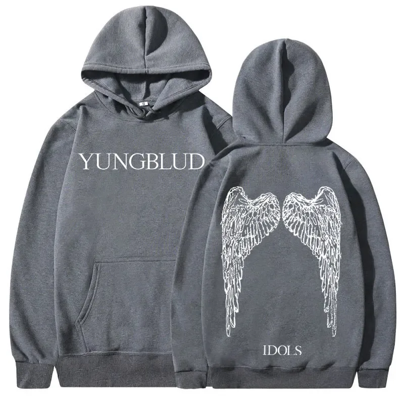 Yungblud IDOLS Wings Album Tour 2025 Hoodies Men Women Vintage Fashion Hooded Sweatshirts Hip Hop Oversized Pullovers Streetwear — image 8