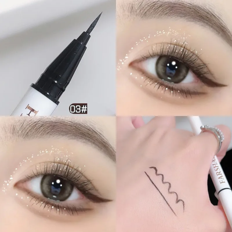 12 สีปากกาอายไลเนอร์กันน้ำ Ultra-Fine Tip Liquid Eyeliner Long-Lasting Eye Liner Quick-แห้งแต่งหน้าสีสันสำหรับคอสเพลย์ — image 11