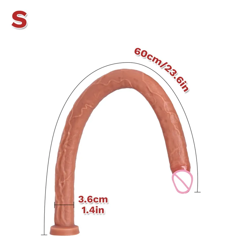 Long Realistic Dildo Silicone Anal Plug Sex Toys For Woman Adult Sex Toys Suction Cup Big Butt plug Gay Lesbian Anus Dilator 18+ — image 8
