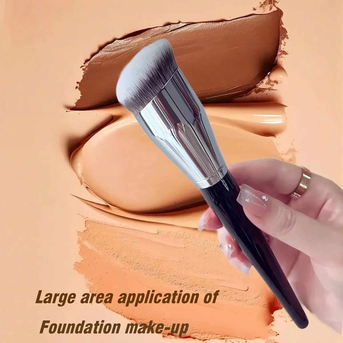 Profession Foundation Brush Round Oblique Head Soft Bristles Kabuki Brush for Contouring Dense Bristles — image 5