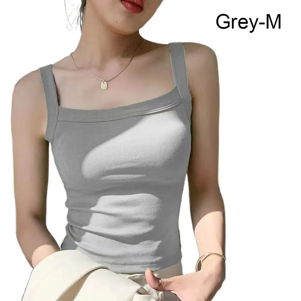 Casual Sleeveless Summer Tank Tops Underwear Camisoles Cami Top Shirt Slim Fitted Tops Sports Activities — image 15