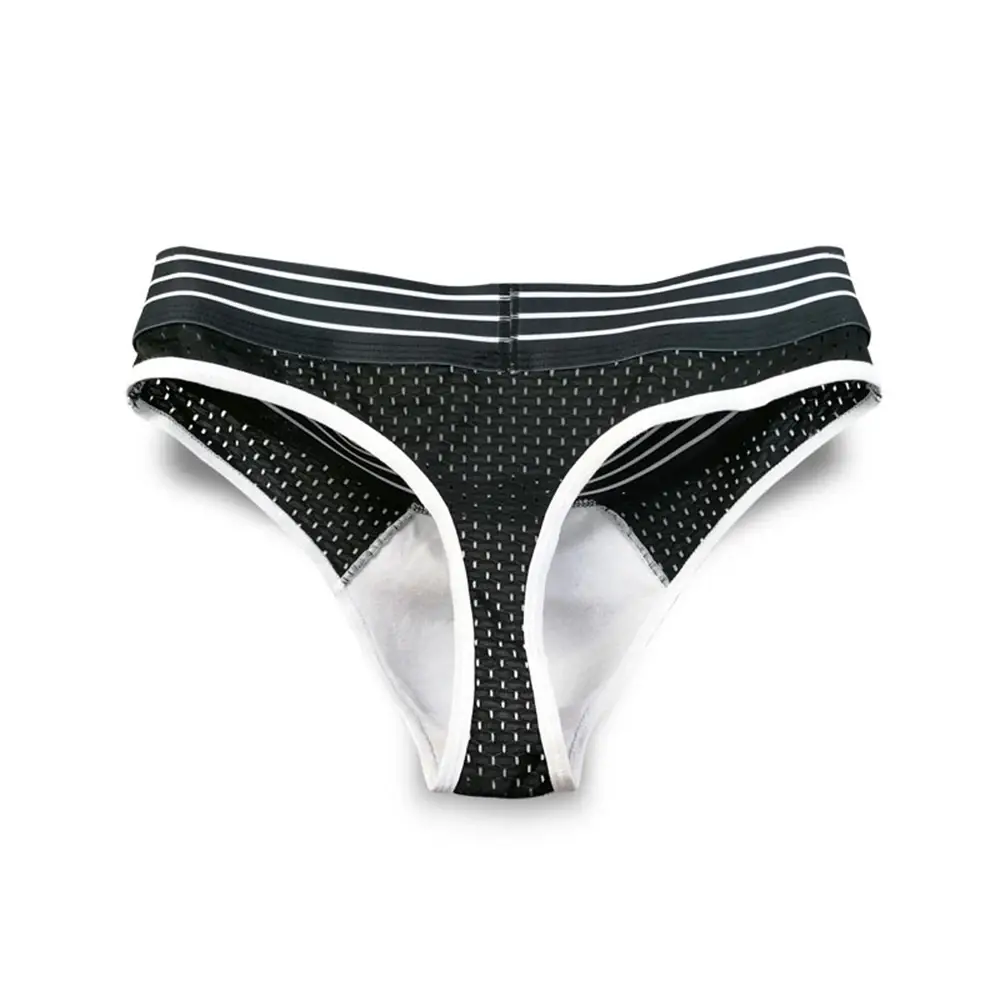 Erkek iç çamaşırı erkek seksi nefes külot mektup baskılı düşük bel büyük U kılıfı erkek külot örgü yüksek elastik külot tanga — image 6