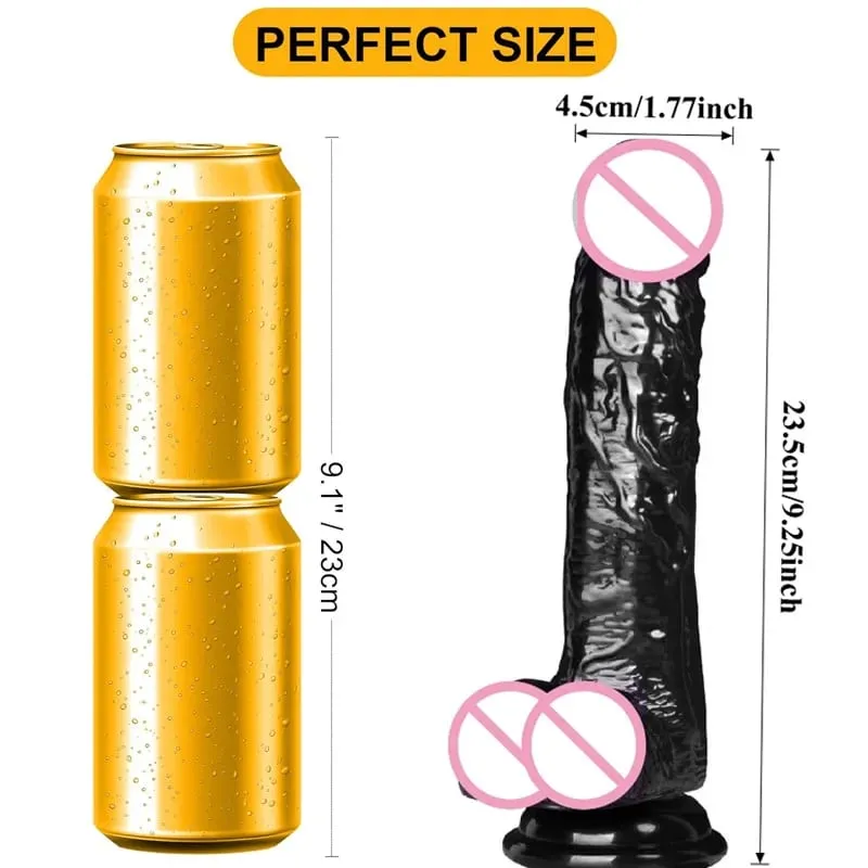 Waterproof Realistic Black Dildo Masturbators Anal Gay Soft Clitoris Vaginal Massager Penis Suction Cup Dick Sex Toys for Women