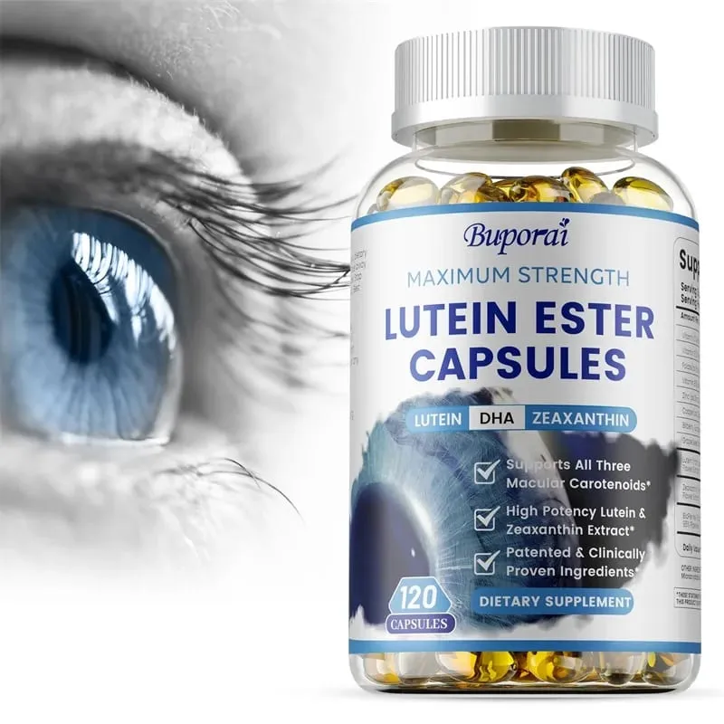 Cápsulas de éster de luteína - Apoiam a saúde ocular, mantêm a visão clara, aliviam a fadiga ocular, anti-oxidação, protegem contra os raios UV