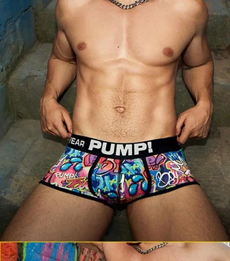 1- 4PCS Men's Cotton Nylon Blend Boxer Briefs All-Over Graffiti Print Wide Elastic Waistband Non-Tight Fashion Sport Underwear — image 24