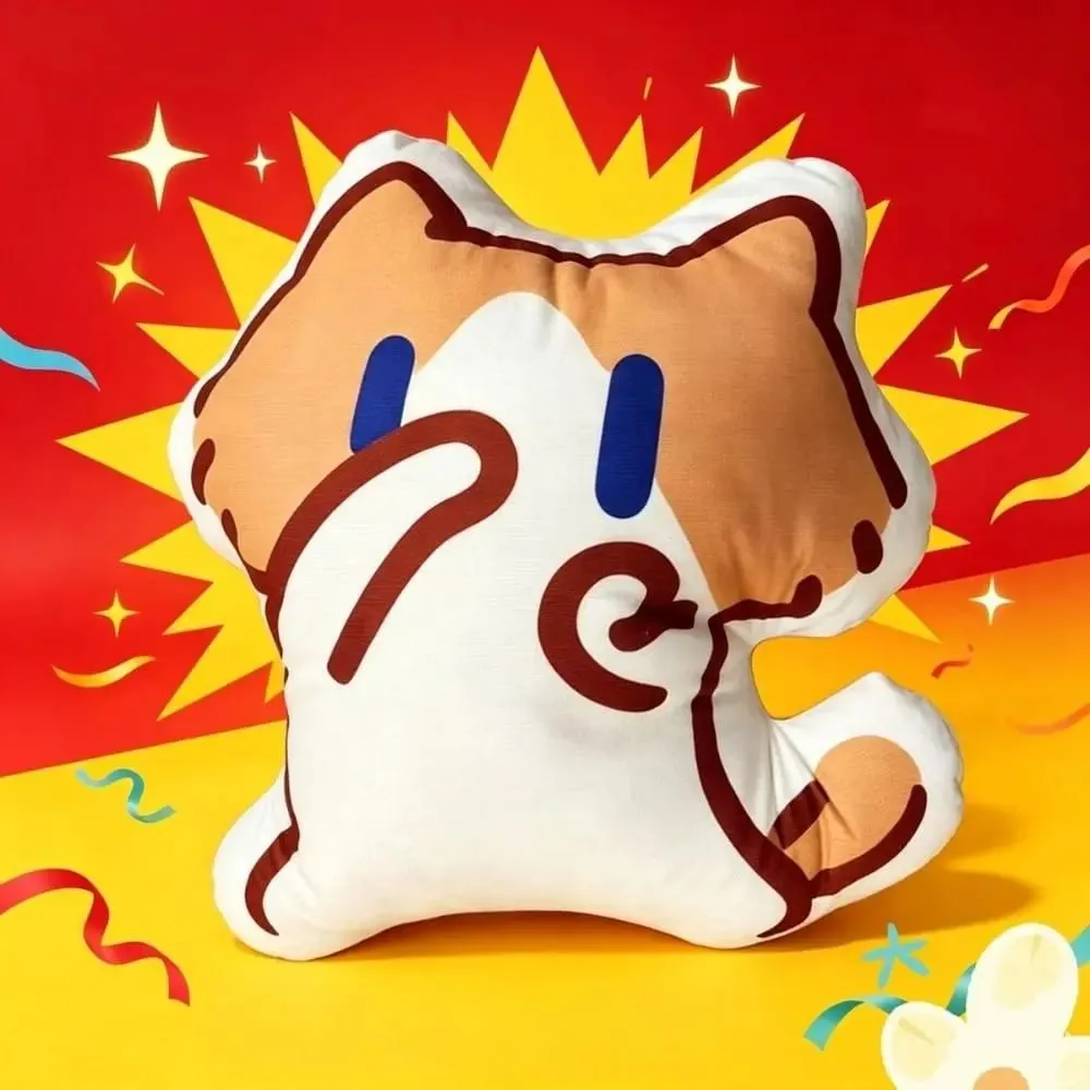 Cute Soft Monthly Salary Cat Plush Sofa Decor Home Ornament Cat Plush Throw Pillow Cartoon Cushion Cat Stuffed Pillow