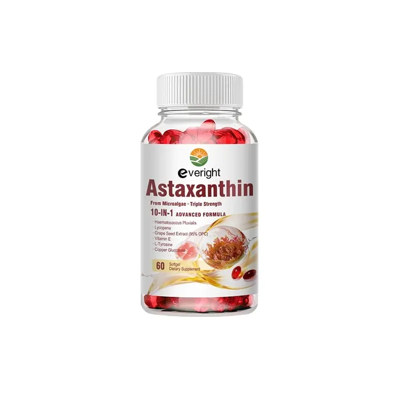 Astaxanthin 24mg – Potent Antioxidant for Skin Eyes & Immune Health – 10-in-1 with Lycopene Grape Seed Vitamin E & Zinc