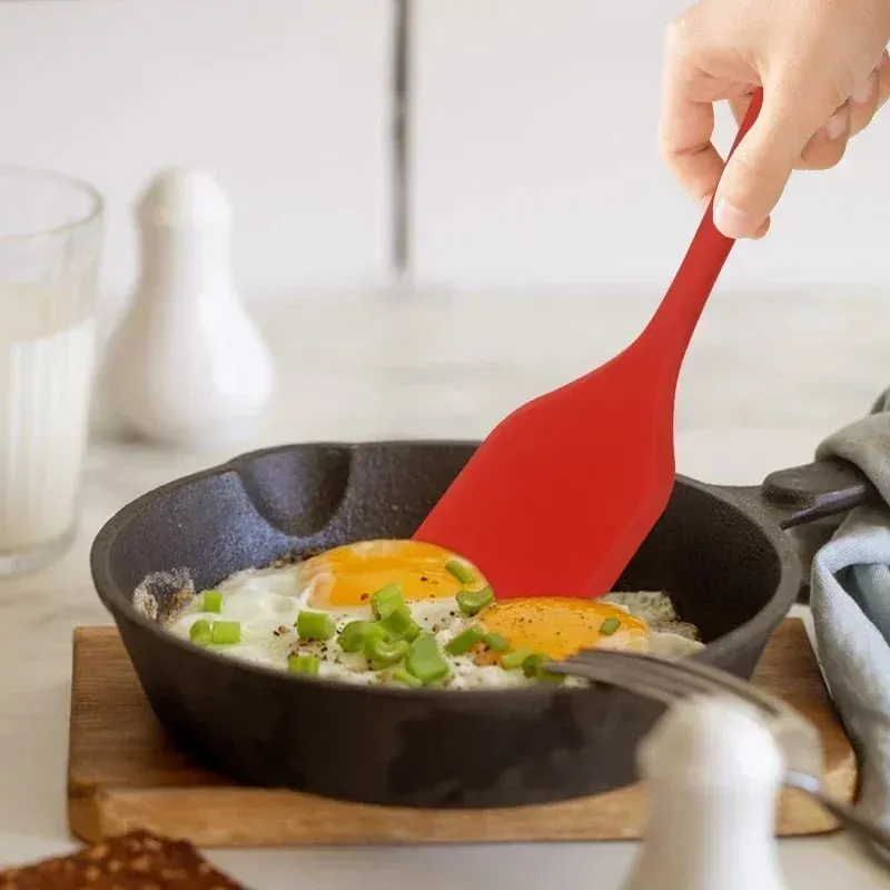 Silicone Cooking Leakage Spatula Dense Shovel Fried FishOmelette Shovel Non-stick Spatula Mga Tool sa Pagluluto sa Kusina — image 4