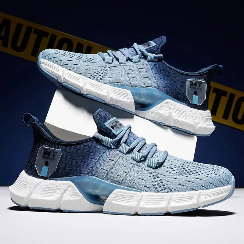 Sepatu Pria Fashion Baru Sepatu Kasual Pria Bersirkulasi Ringan Sepatu Olahraga Lari Jogging Luar Ruangan Nyaman Jaring Zapatos — image 6