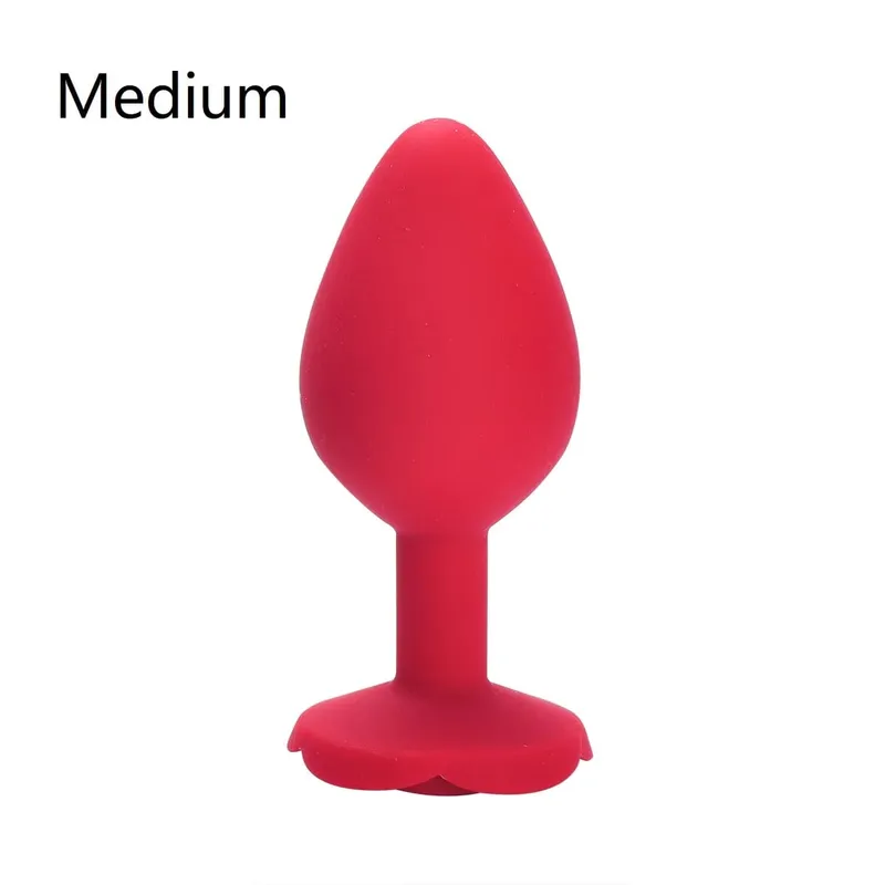 Rose Flower Silicone Anal Beads Butt Plug Set Small Medium Large Anal Plug Jewelry Anal Trainer Dildo Anus Sex Toy Men Women Gay — image 8