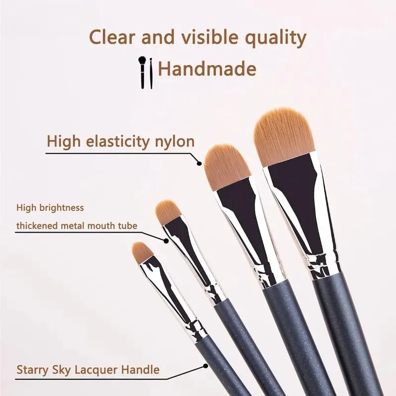 4 Types Sizes Upgraded Ultra-thin Foundation Concealer Makeup Brush Professional Liquid Foundation Cream Concealer Make-up Tool — image 4