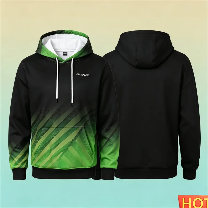 Autumn/Winter Men's Sports Hoodie Table Tennis Men's women's Hoodies Polyester Breathable Men Hoodeds Sweatshirt Sportswear tops — image 4