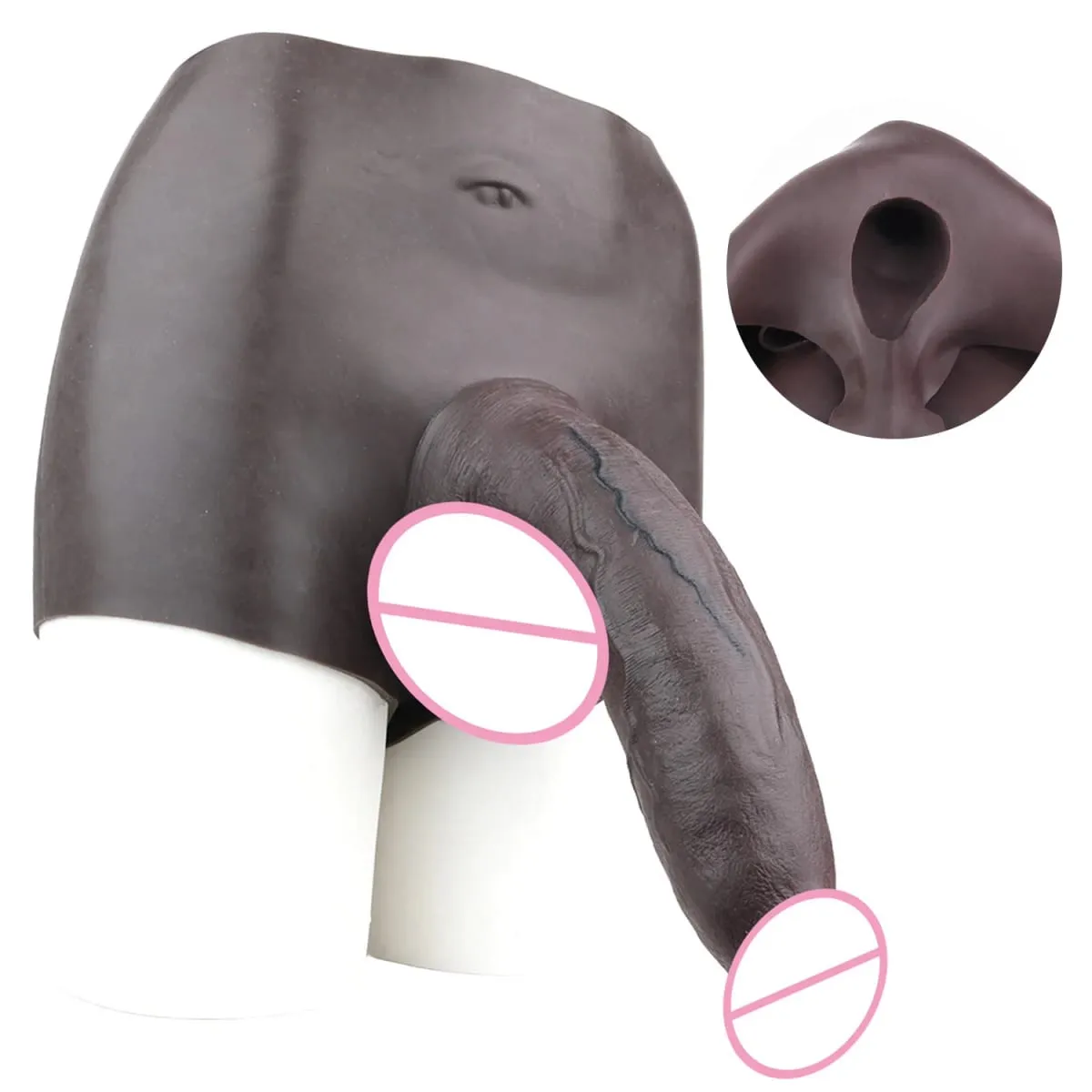 2 farben Riesige Hohl Dildo Hosen Hohe Taille Strap-On Penis Extender насадка на член Für Männer Verzögerung Ejakulation ultra Dildo — image 6