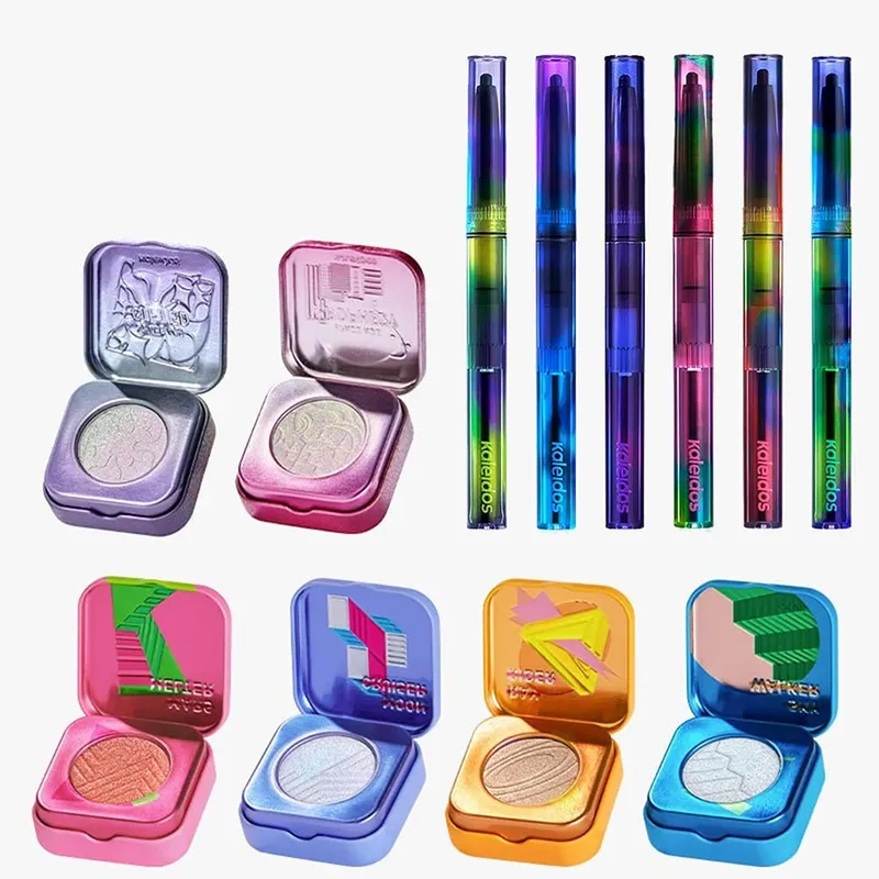 Kaleidos-lápiz delineador de ojos en Gel automático, resaltador de sombra de ojos camaleón, juego de Maquillaje facial con brillo cromado, polvo de diamante camaleón — image 1