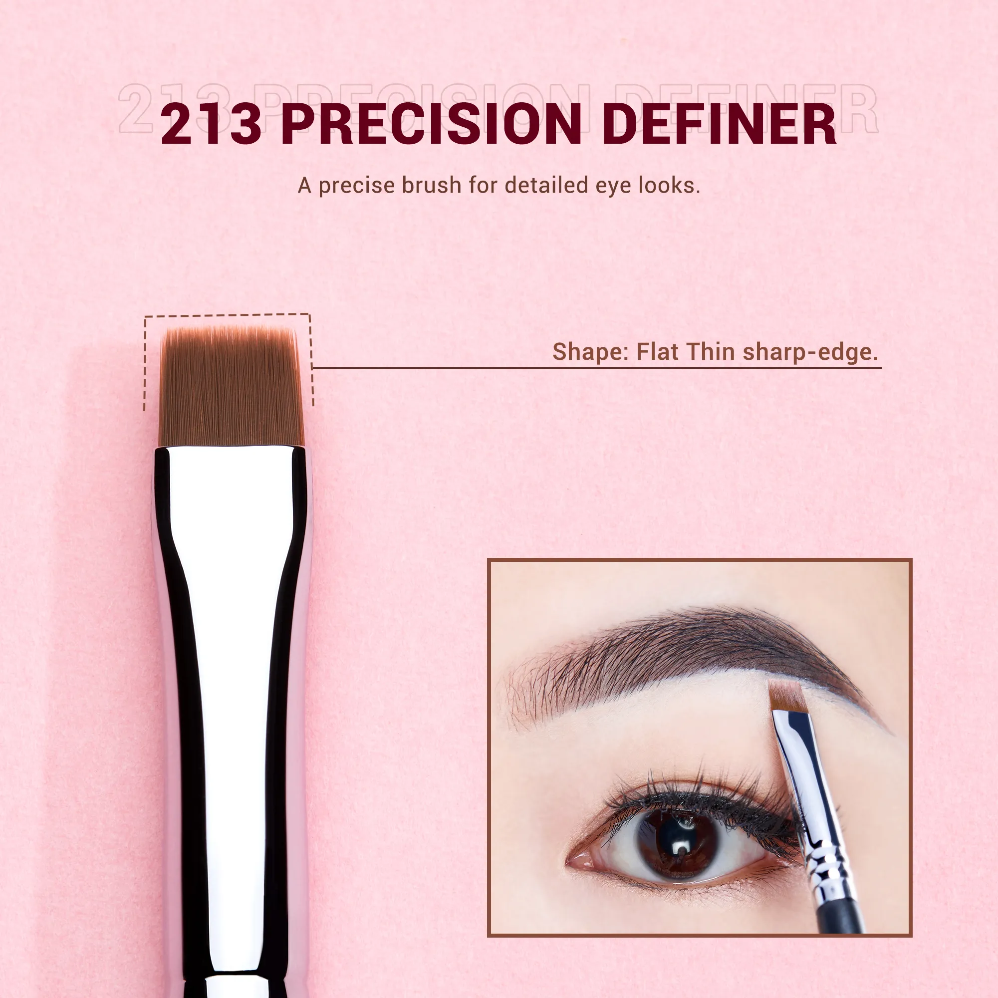 Jessup Eyebrow brushes set 3pcs Pro eyebrow brush synthetic brow sculpt/slim flat angled brows brush/precision definer T326 — image 5