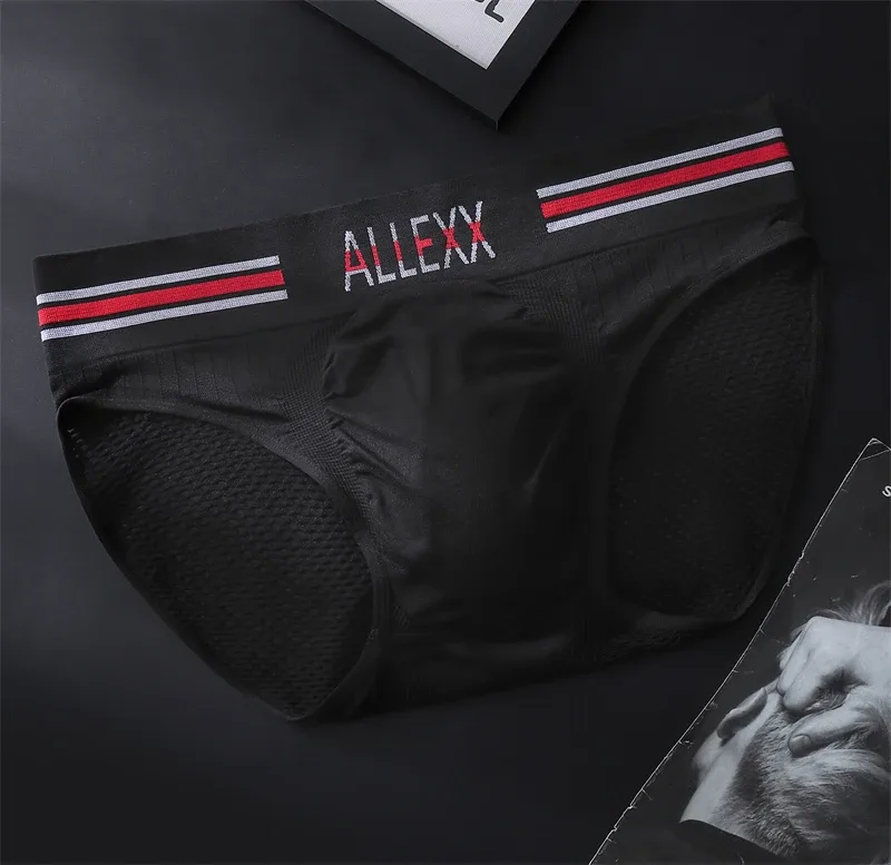 Nen ชุดชั้นใน Letter เอวกว้าง cuecas masculino sexys Tøy ผู้ชาย cueca ตาข่าย Sissy lencerías muy ร้อน U นูน calzoncillos hombre