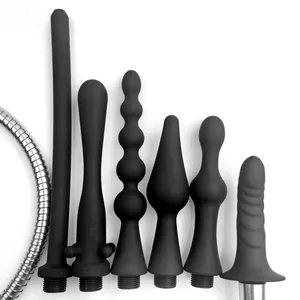 1ชิ้นซิลิโคนก้นล้างplug-inห้องอาบน้ำฝักบัวสวนทวารหนักdilatorsทำความสะอาดห้องน้ำผู้ใหญ่เซ็กส์ทอยBDSMทาสสุขภาพทางเพศ