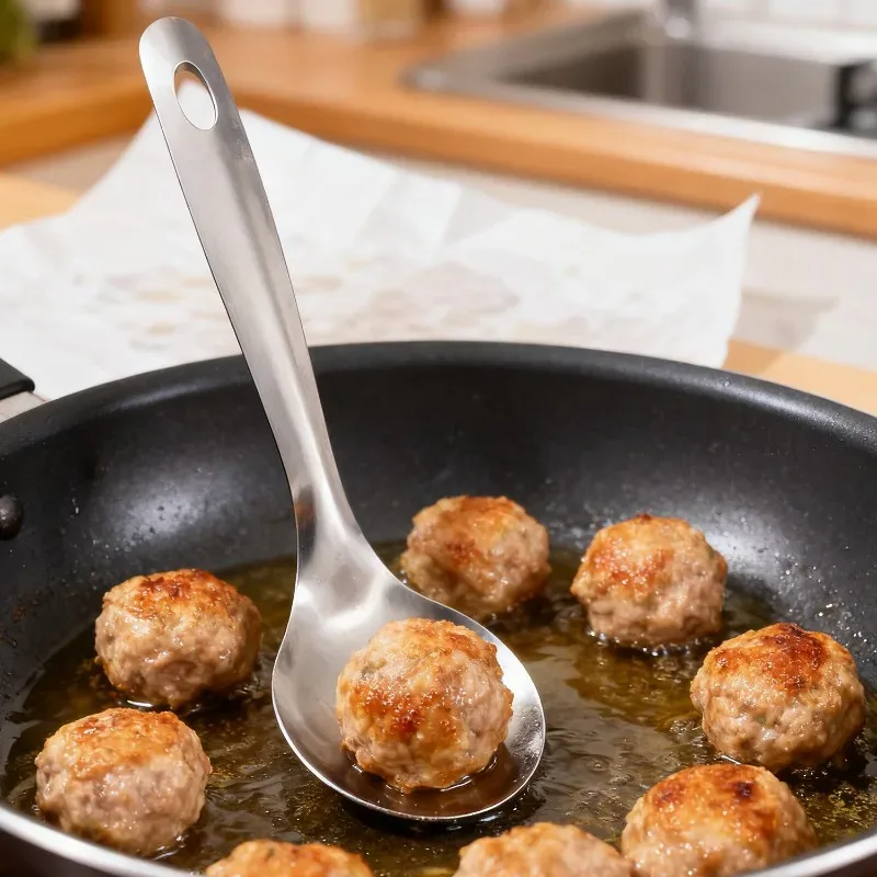 10/1 Cái Sáng Tạo Croquettes Thịt Viên Thìa Khuôn Inox Ép Thịt Dụng Cụ Chống Dính Phụ Kiện Nhà Bếp Thịt Viên Thìa