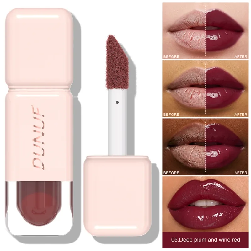 Γυαλιστερό Lip Gloss Mirror Water Lip Tint Μεγάλης διάρκειας Μη κολλώδες Κύπελλο Υγρό Κραγιόν Ενυδατικό Γυμνό Κόκκινο Καφέ Μακιγιάζ χειλιών